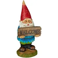 relaxdays Gartenzwerg "Welcome", (1 St)