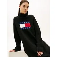 Tommy Jeans Strickkleid TJW TURTLENECK FLAG DRESS EXT