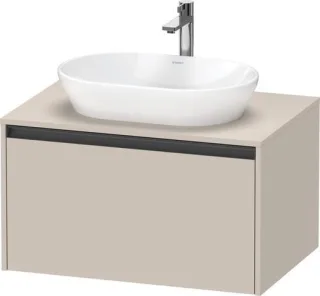 Duravit Ketho.2 Konsolenwaschtischunterbau wandhängend Taupe Matt 800x550x459 mm - K24885091910000 K24885091910000