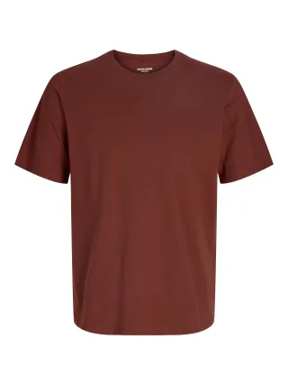JACK&JONES - JJEORGANIC BASIC TEE SS O-NECK NOOS Fired Brick - Gr. - S