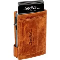 SecWal Geldbörse, Kartenetui mit Münzfach Druckknopf, Slim Wallet, RFID Schutz, Geldbeutel klein, für Damen und Herren