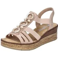 Rieker Rieker Sandalen Lederimitat Keilsandalette