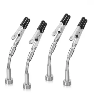 2Pcs 4Pcs Magnetic PCB Holder Flexible Metal Arms Soldering Station Fixture 360 Degree Rotating Alligator Clips Heavy Du