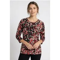 Rabe 3/4-Arm-Shirt mit Rundhals, gemustert