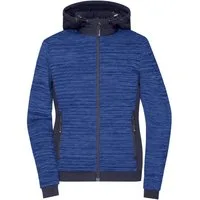 James & Nicholson Strickfleecejacke Wattierte Damen Strickfleece Jacke im attraktiven Materialmix JN1843 Hybridjacke mit wärmender Wattierung