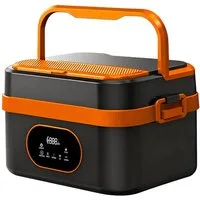 Tekoo Elektrische Lunchbox Kabellose beheizbare Lunchbox 1,5L mit Timer & Temperaturwahl, (Set, Inklusive Besteck und Tasche), Akku, kabellos, Timer, Temperaturwahl, Überhitzungsschutz