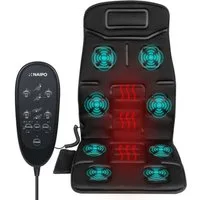NAIPO Shiatsu-Massagesitzauflage Massagesitzauflage, Rückenmassagegerät mit Wärme,4 Massage Modi