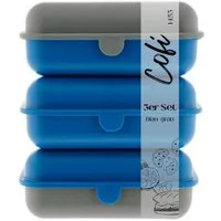 COFI 1453 Lunchbox Brotdosen 3er-Set Frühstücksbox spülmaschinenfest, stapelbar, 1000 ml, Kunststoff, (3-tlg., 3er Set), Made in Germany