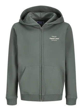 JACK&JONES - JORNORREBRO TYPO BACK SWEAT ZIP HOOD JNR - Gr. - 164