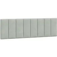 vidaXL Bett Kopfteil-Kissen "Hanko" Hellgrau 152 cm Samt (1-tlg)