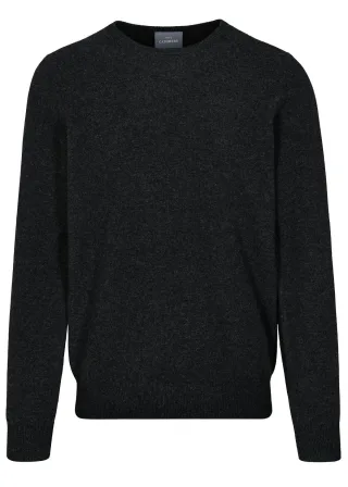 COMMANDER Finest Clothing - (S)-NOS Rdh. Pullover Basic dark grey mel. - Gr. - M