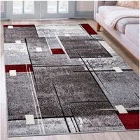 OTTO home Teppich Deblin, rechteckig, Höhe: 9 mm, weicher Flor, Kurzflor, Karo-Design, modern, geometrisches Muster