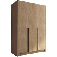 MIRJAN24 Kleiderschrank Calia I (mit drei Drehtüren) Kleiderstange, Metallgriffe