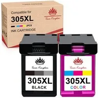 Toner Kingdom Druckerpatronen 305 XL Kompatibel für HP 305XL 600 Seiten Tintenpatrone (ENVY, 999-tlg., 6000 6010 DeskJet 2710 2720 2721 2722)