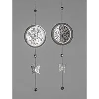 formano Dekohänger Hängedeko Schmetterlinge 2er Set Edelstahl 62 cm, ganzjährige Fensterdeko