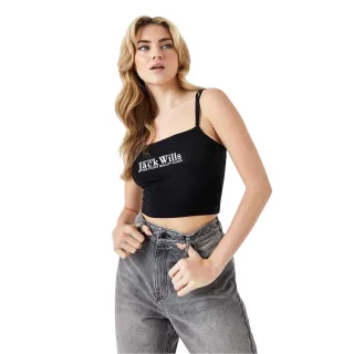 Jack Wills - Top für Damen, Doppelriemen (Schwarz)