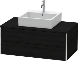 Duravit XSquare Konsolenwaschtischunterbau wandhängend Eiche Schwarz Matt 1000x548x400 mm - XS491101 XS491101616