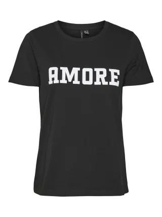 VERO MODA - VMJESSY FRANCIS SS TOP BOX JRS GA black - Gr. - XS