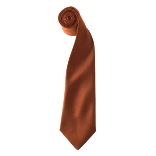 Premier Colours Herren Satin Clip Krawatte (2er Pack) (Kastanie)