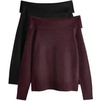 The Set Strickpullover The Set Bardot-Strickpullover, 2er-Pack (2-tlg)