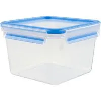 CLIP & CLOSE Frischhaltedose 1,75 Liter transparent/blau, quadratisch