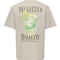 ONLY & SONS T-Shirt ONSFRED LIFE RLX SS PRINT TEE NOOS Baumwolle, relaxed fit