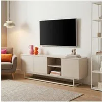 en.casa Sideboard, »Boxholm« mit 3 Türen 160 x 30 x 57 cm Sandfarben