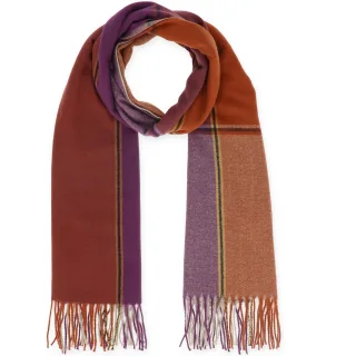 Halsüberkopf Accessoires - 65x180 Schal Karo lila - Gr. - OS