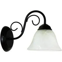 Licht-Erlebnisse Wandleuchte ATHEN, ohne Leuchtmittel, Wandlampe im Landhausstil Alabaster Glas Lampe