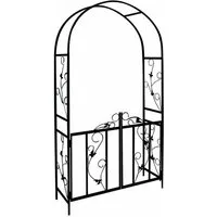 Defactoshop Rosenbogen Rosenbogen Rosensäule Gartenbogen Rankgitter Rankhilfe mit TOR 28KD, Maßen: 114 cm x 37 cm x 230 cm