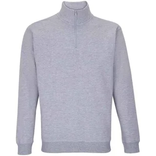 SOLS - "Conrad" Sweatshirt mit kurzem Reißverschluss für Herren/Damen Unisex (Grau meliert)