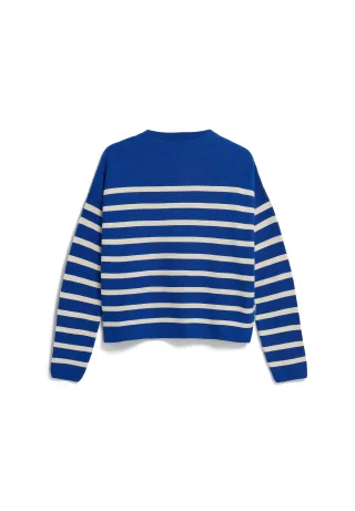 Armedangels - MERINAA STRIPES KNIT SWEATER dynamo blue-oatmilk - Gr. - S