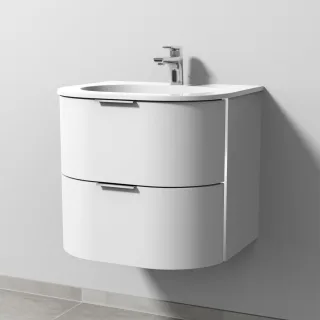 Sanipa 4balance Keramik-Set mit 2 Auszügen, Weiß-Matt, DG40101 DG40101