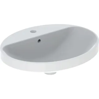 Geberit VariForm Einbauwaschtisch, oval mit Hahnlochbank, 55x40cm, mit Überlauf, 500721012 500721012
