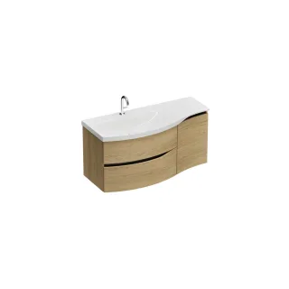 Burgbad Mineralguss-WT inkl. WTU Sinea 3.0 Eiche Dekor Klassik/Alpinweiss, SHFA122LF6817C0001G0292 SHFA122LF6817C0001G0292