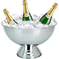 mucHome Wein- und Sektkühler Champagnerschale aus Edelstahl ⌀40cm Sektkühler Schale Getränke