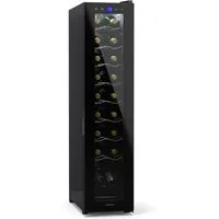 Klarstein Weinkühlschrank Shiraz 18 Slim Uno, für 18 Standardflaschen á 0,75l,Wein Flaschenkühlschrank Weintemperierschrank Weinschrank Kühlschrank