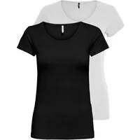 ONLY Rundhalsshirt ONLLIVELOVE LIFE S/S O-NECK TOP (Packung, 2-tlg)