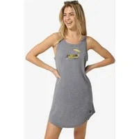 SUPER.NATURAL Sommerkleid für Damen, Merino W HOT DOG DRESS mit Tier-Motiv, atmungsaktiv