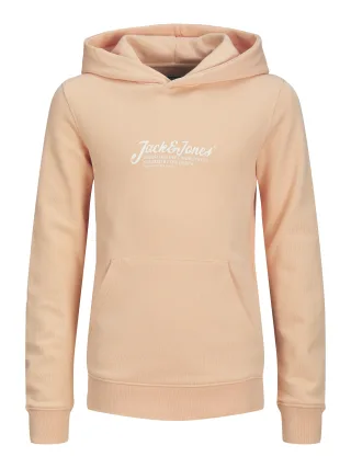 JACK&JONES - JJBEAU SWEAT HOOD JNR peach parfait - Gr. - 164