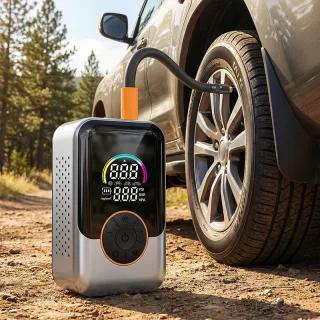 Cordless Tire Inflator 150 PSI Portable Air Compressor with Digital Display Rechargeable Electric Air Pump for Car Motor