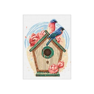 Diamond Painting "Vogelhaus", 30 x 40 cm