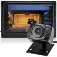Casativo Funk-Rückfahrkamera 5" Farb-Monitor HD Einparkhilfe für Auto & Caravan Rückfahrkamera (5" LCD-Display, 170° HD, AHD, Farb-IR-Nachtsicht & 12V)
