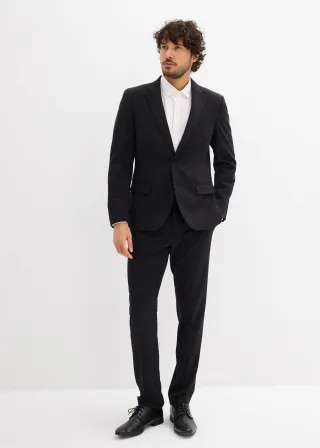 bonprix Super Stretch-Anzug (2tlg. Set) Slim Fit, schwarz, Gr.54, Klassisch, modern, selbstbewusst - dieser Anzug in schmaler Passform bringt seine Silhouette stilvoll auf den Punkt