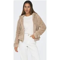 ONLY Kapuzenplüschjacke ONLNEWANNA CONTACT SHERPA JKT OTW NOOS Kunstfaser