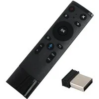 Bolwins O21 USB WiFi Air Maus Gyro Stimme Fernbedienung PC Smart TV Media Box Universal-Smart-TV-Fernbedienung (1-in-1, 2.4 GHz Air Mouse Fernbedienung mit Gyrosensor, kabellos, Plug & Play)