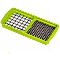 Genius Gemüsemesser Nicer Dicer Plus Messereinsatz 6x6 & 12x12 mm, kiwigrün, aus extrem scharfem, gehärtetem Edelstahl