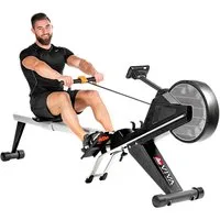 AsVIVA Rudergerät AsVIVA RA10 Pro – Klappbares Rudergerät mit Luftwiderstand für Zuhause, Magnet- & Luftwiderstand, Programme, Platzsparend