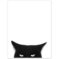 Posterlounge Wandbild Wütende schwarze Katze, Valeriya Korenkova, erhältlich als Poster, Leinwandbild, Wandsticker oder Acrylglasbild