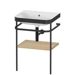 Duravit Happy D.2 Plus c-bonded Set mit Metallkonsole Mediterrane Eiche Matt 575x490x850 mm - HP4735 HP4735N7171
